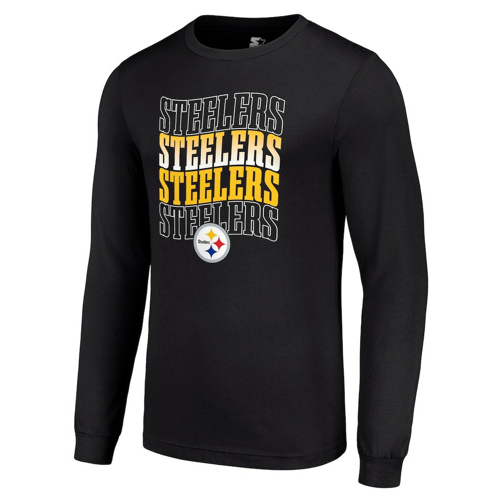 Pittsburgh Steelers  Starter Team Name Graphic Long Sleeve T-Shirt