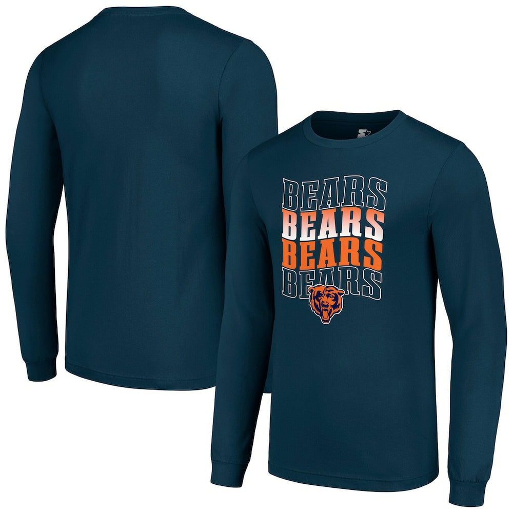 Chicago Bears  Starter Team Name Graphic Long Sleeve T-Shirt