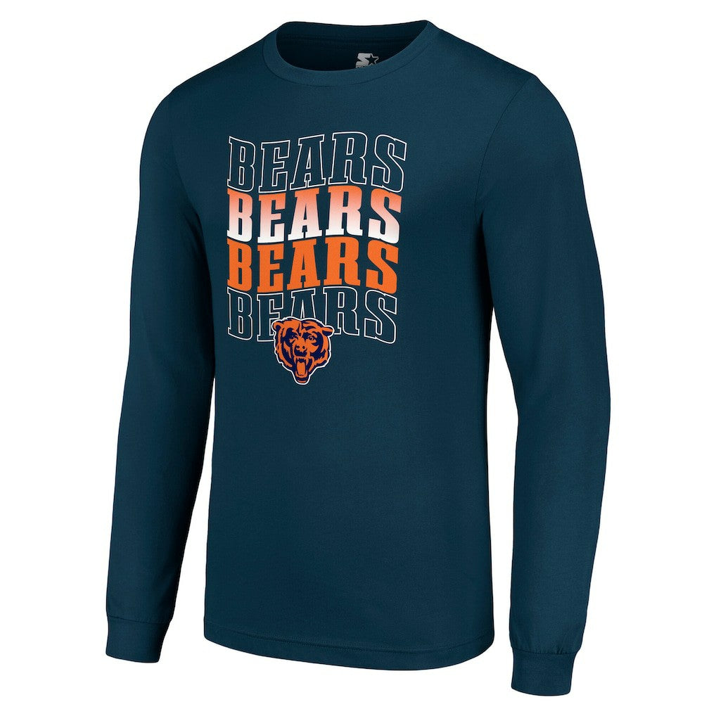 Chicago Bears  Starter Team Name Graphic Long Sleeve T-Shirt