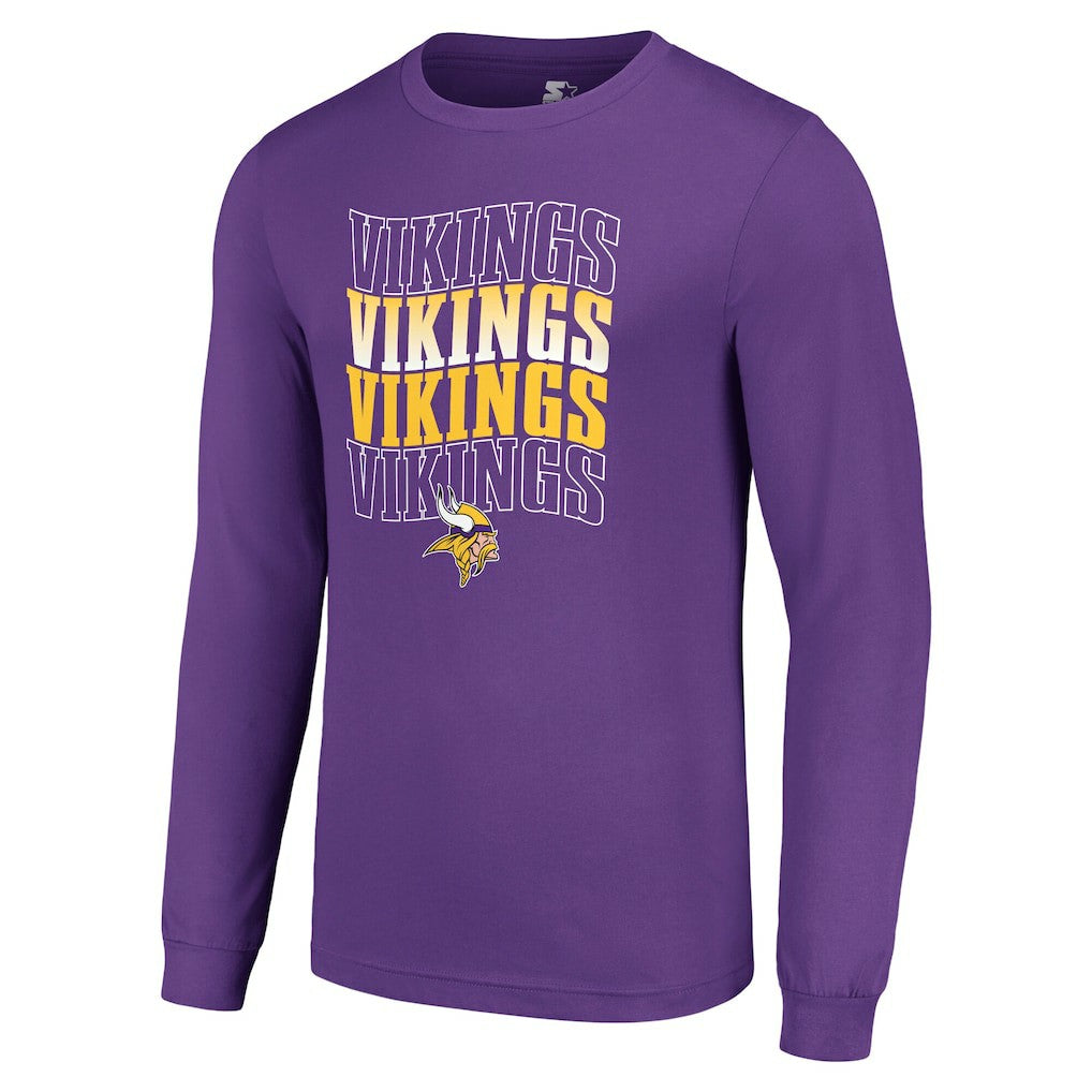 Minnesota Vikings  Starter Team Name Graphic Long Sleeve T-Shirt