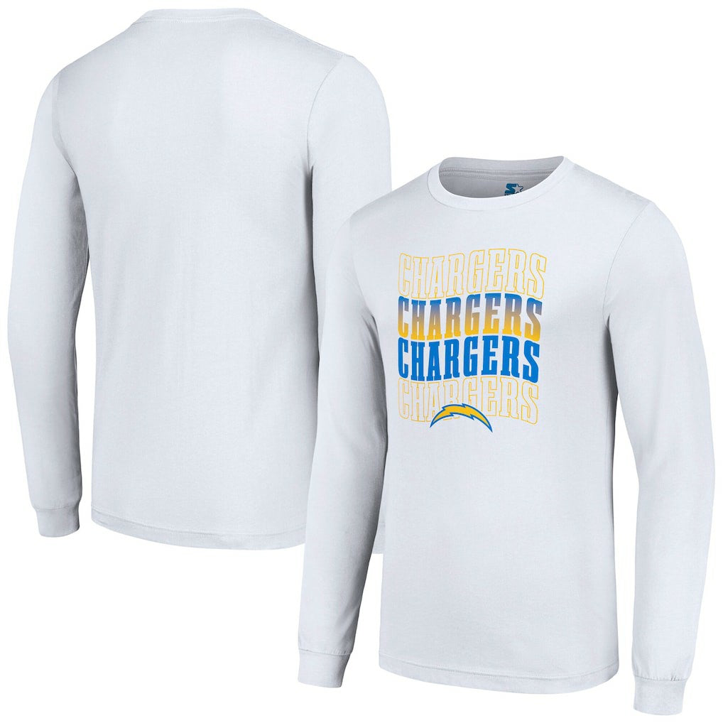 Los Angeles Chargers  Starter Team Name Graphic Long Sleeve T-Shirt