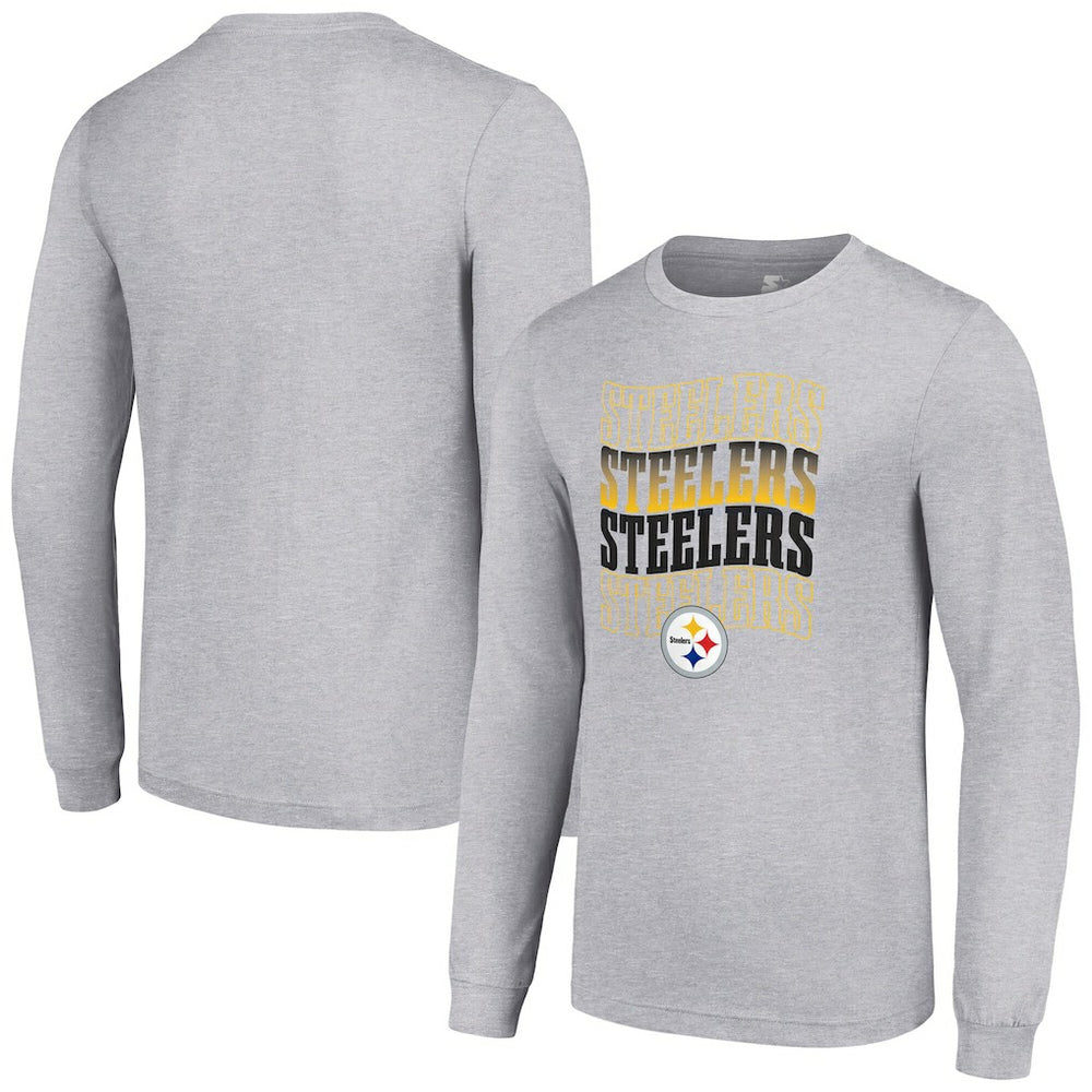 Pittsburgh Steelers  Starter Team Name Graphic Long Sleeve T-Shirt
