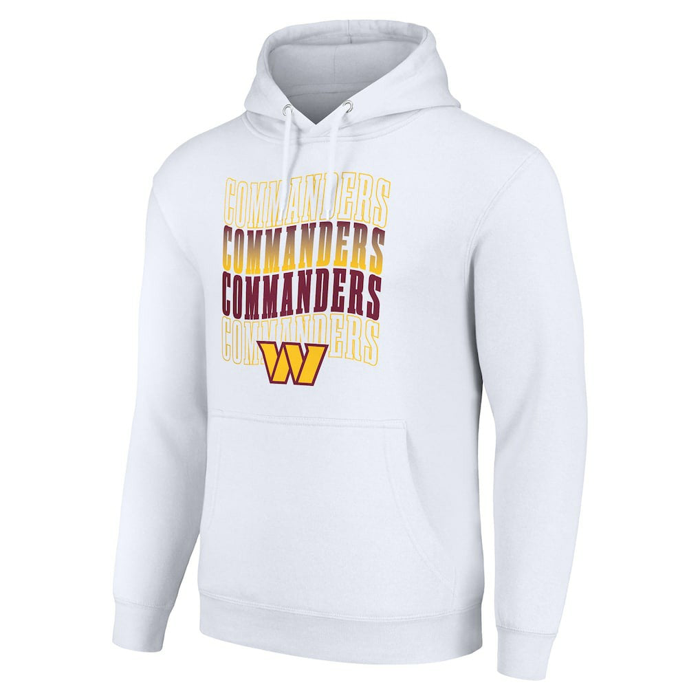 Washington Commanders  Starter Four Team Name Logo Fleece Pullover Hoodie