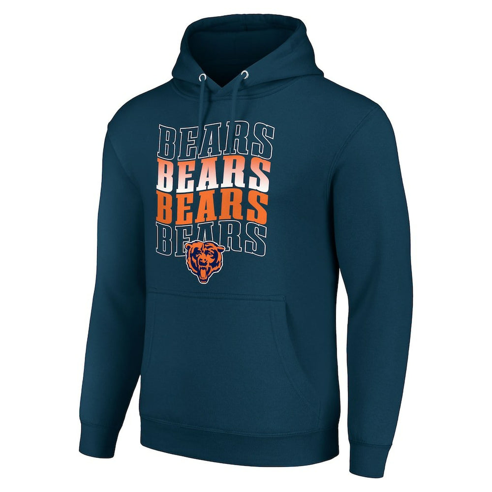 Chicago Bears  Starter Four Team Name Logo Fleece Pullover Hoodie