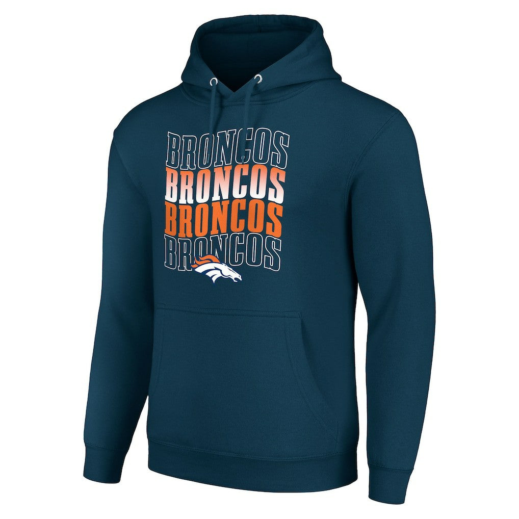 Denver Broncos  Starter Four Team Name Logo Fleece Pullover Hoodie