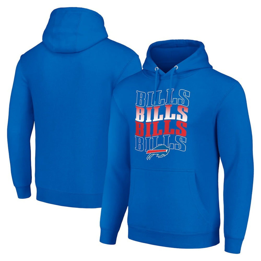 Buffalo Bills  Starter Four Team Name Logo Fleece Pullover Hoodie