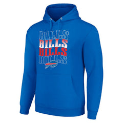 Buffalo Bills  Starter Four Team Name Logo Fleece Pullover Hoodie