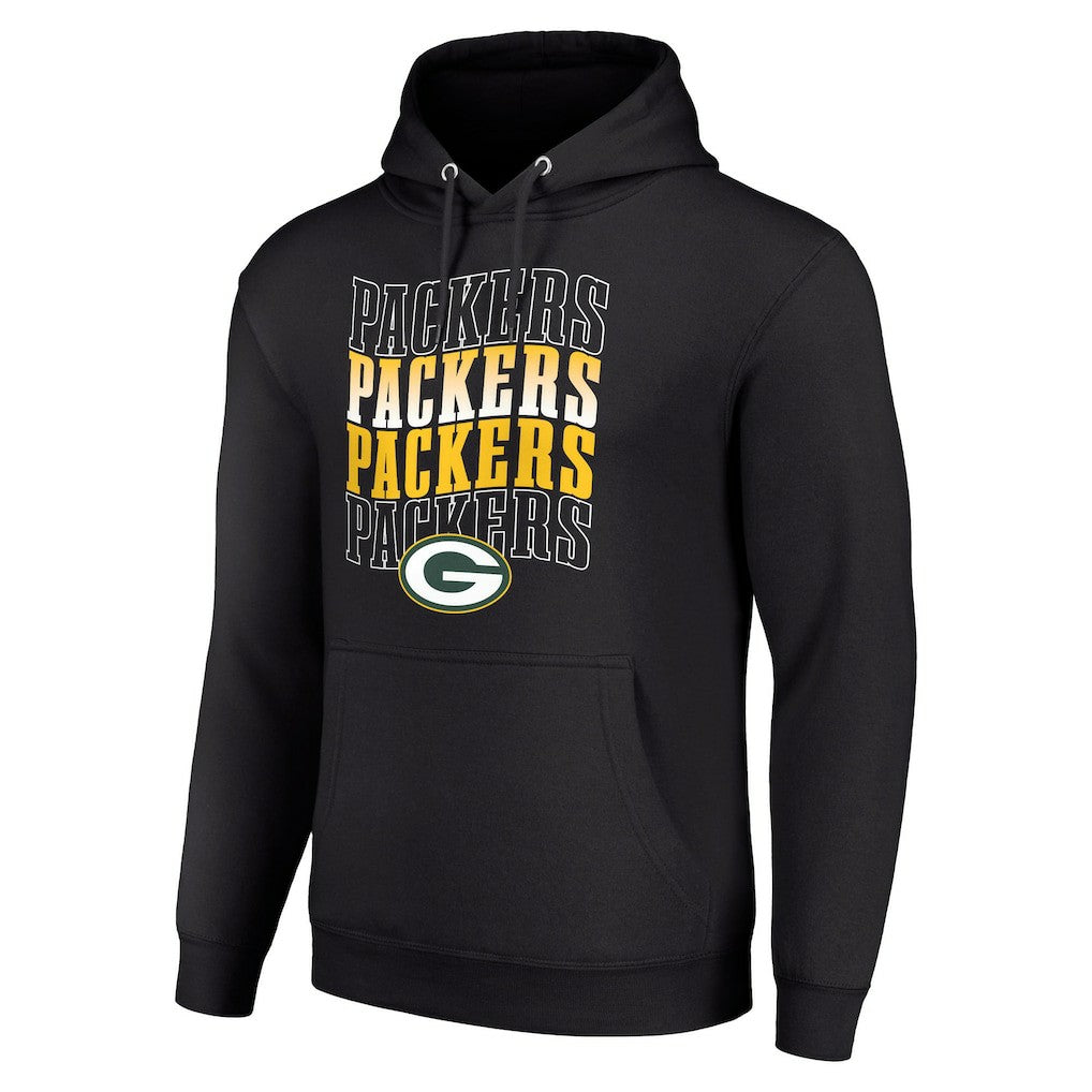 Green Bay Packers  Starter Four Team Name Logo Fleece Pullover Hoodie