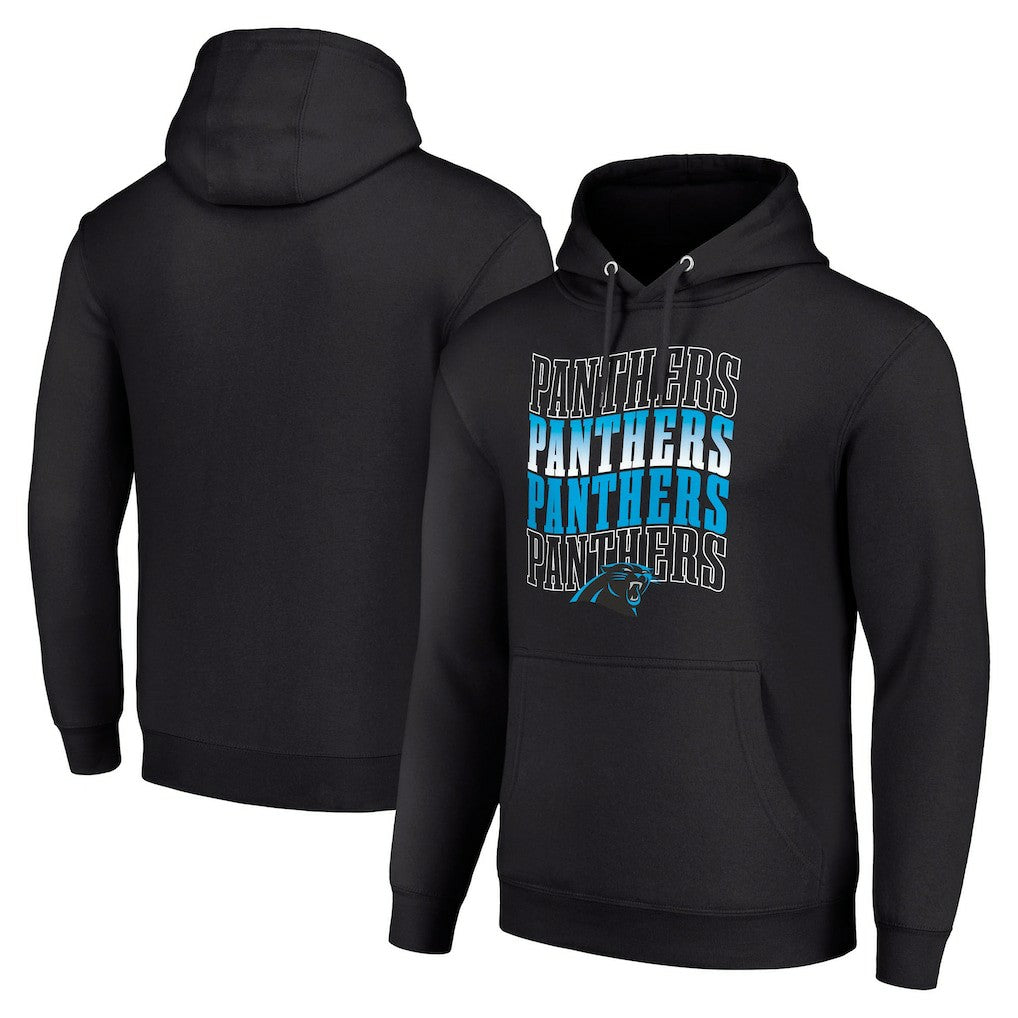 Carolina Panthers  Starter Four Team Name Logo Fleece Pullover Hoodie
