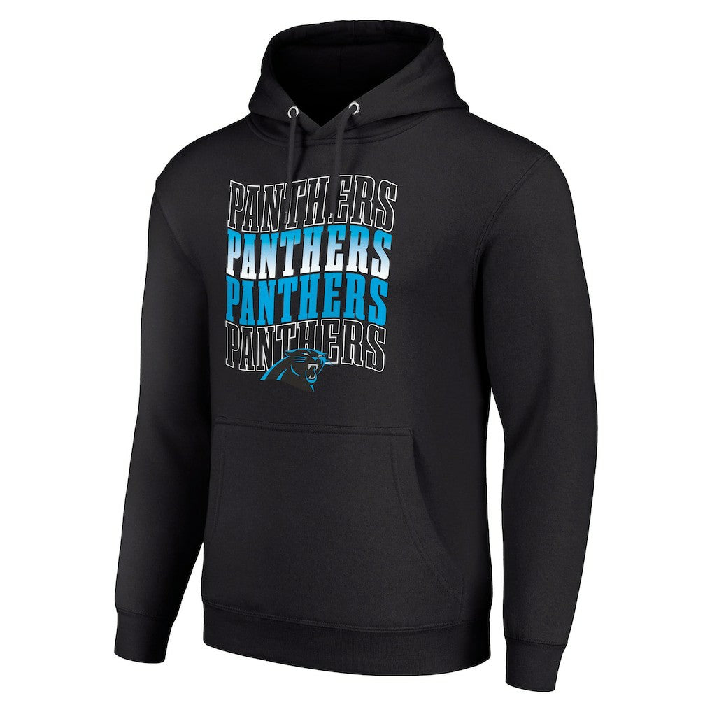 Carolina Panthers  Starter Four Team Name Logo Fleece Pullover Hoodie