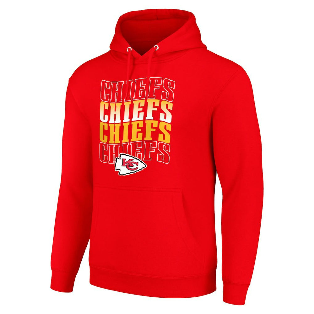 Kansas City Chiefs  Starter Four Team Name Logo Fleece Pullover Hoodie