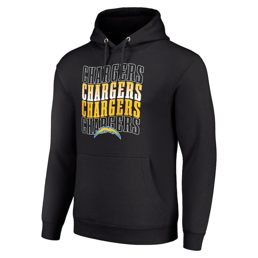 Los Angeles Chargers  Starter Four Team Name Logo Fleece Pullover Hoodie