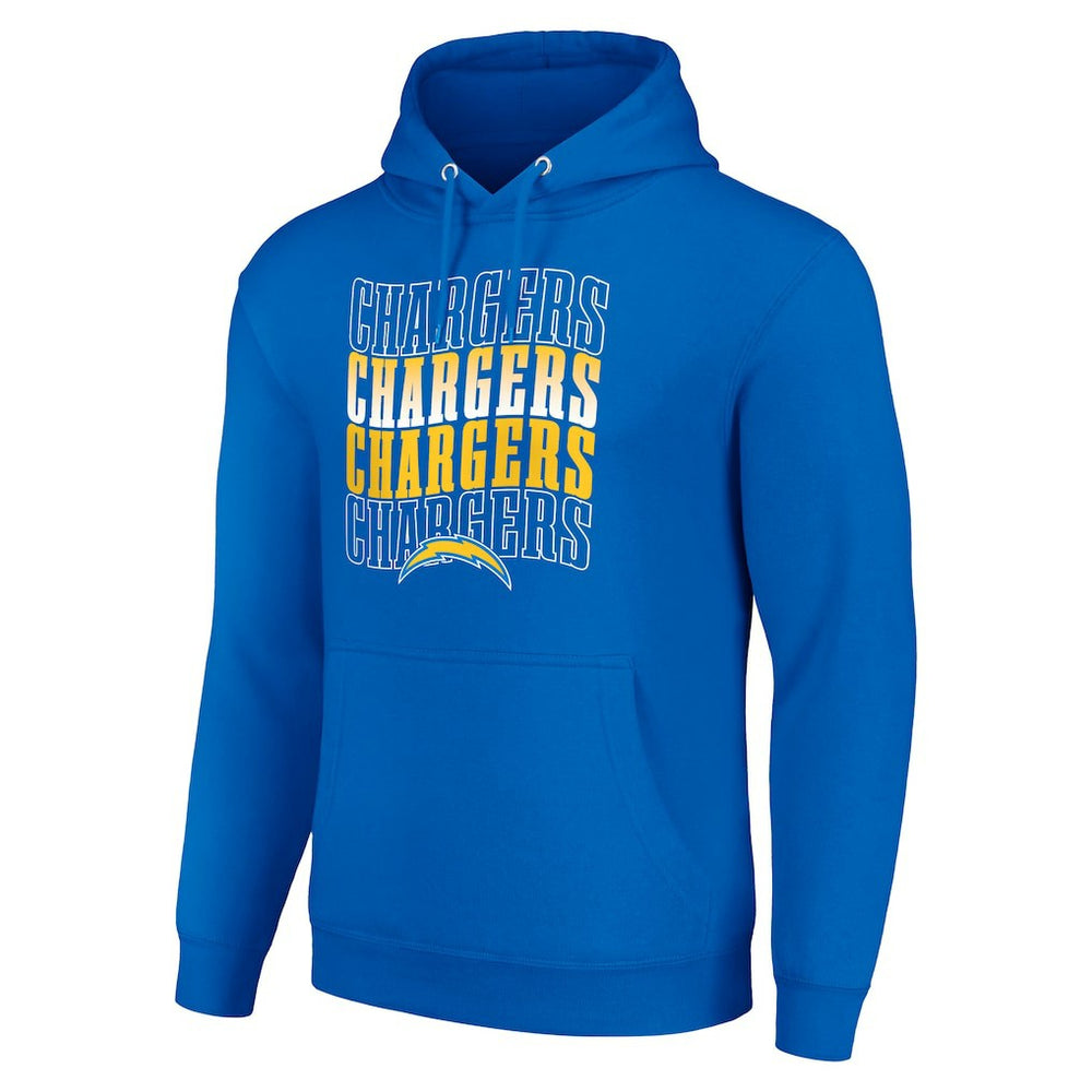 Los Angeles Chargers  Starter Four Team Name Logo Fleece Pullover Hoodie