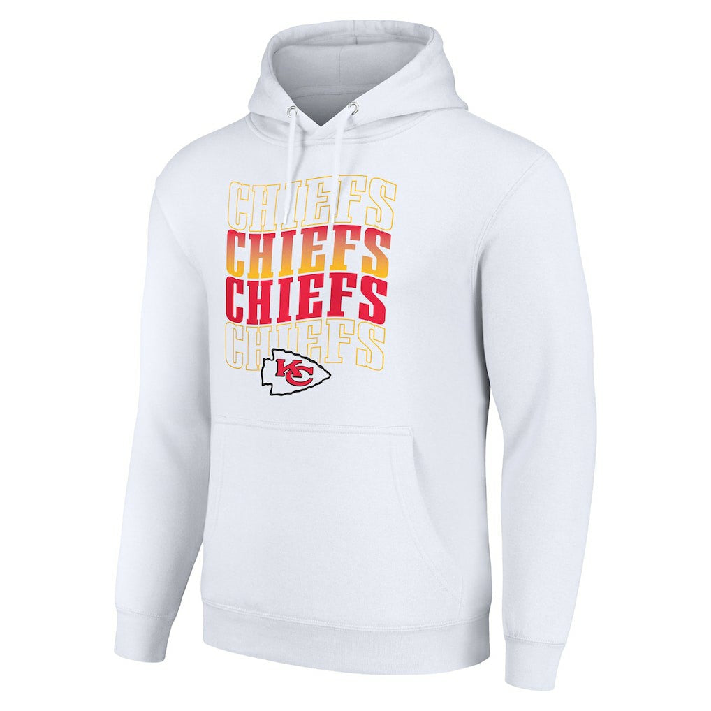 Kansas City Chiefs  Starter Four Team Name Logo Fleece Pullover Hoodie
