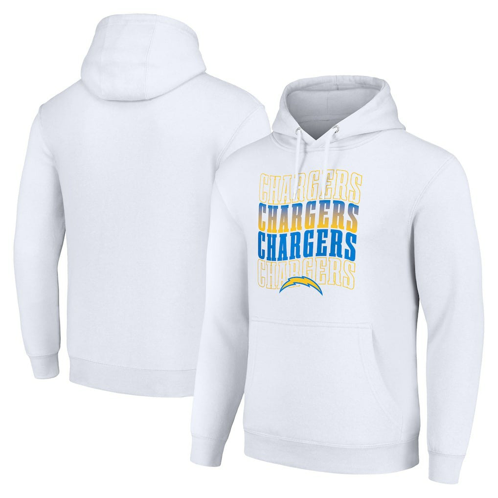 Los Angeles Chargers  Starter Four Team Name Logo Fleece Pullover Hoodie