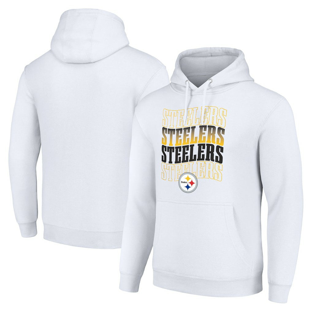 Pittsburgh Steelers  Starter Four Team Name Logo Fleece Pullover Hoodie