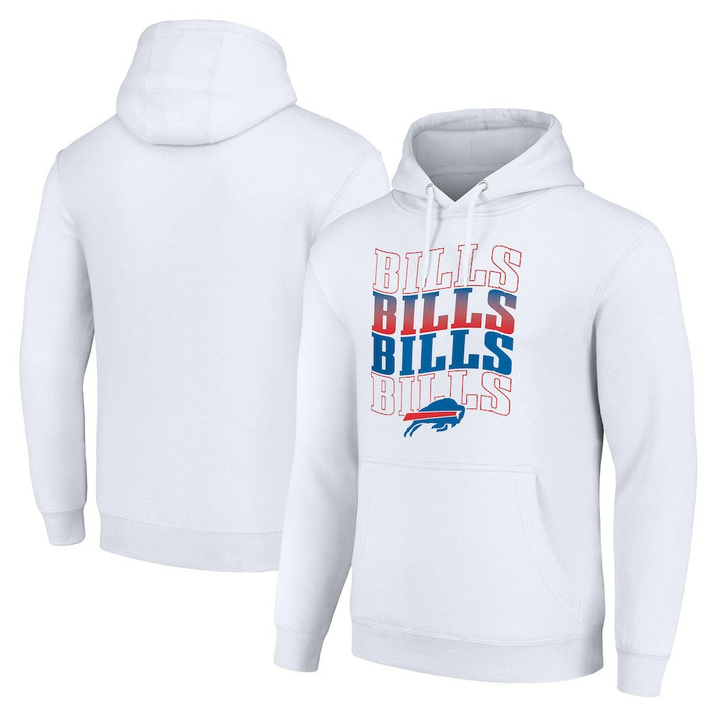 Buffalo Bills  Starter Four Team Name Logo Fleece Pullover Hoodie