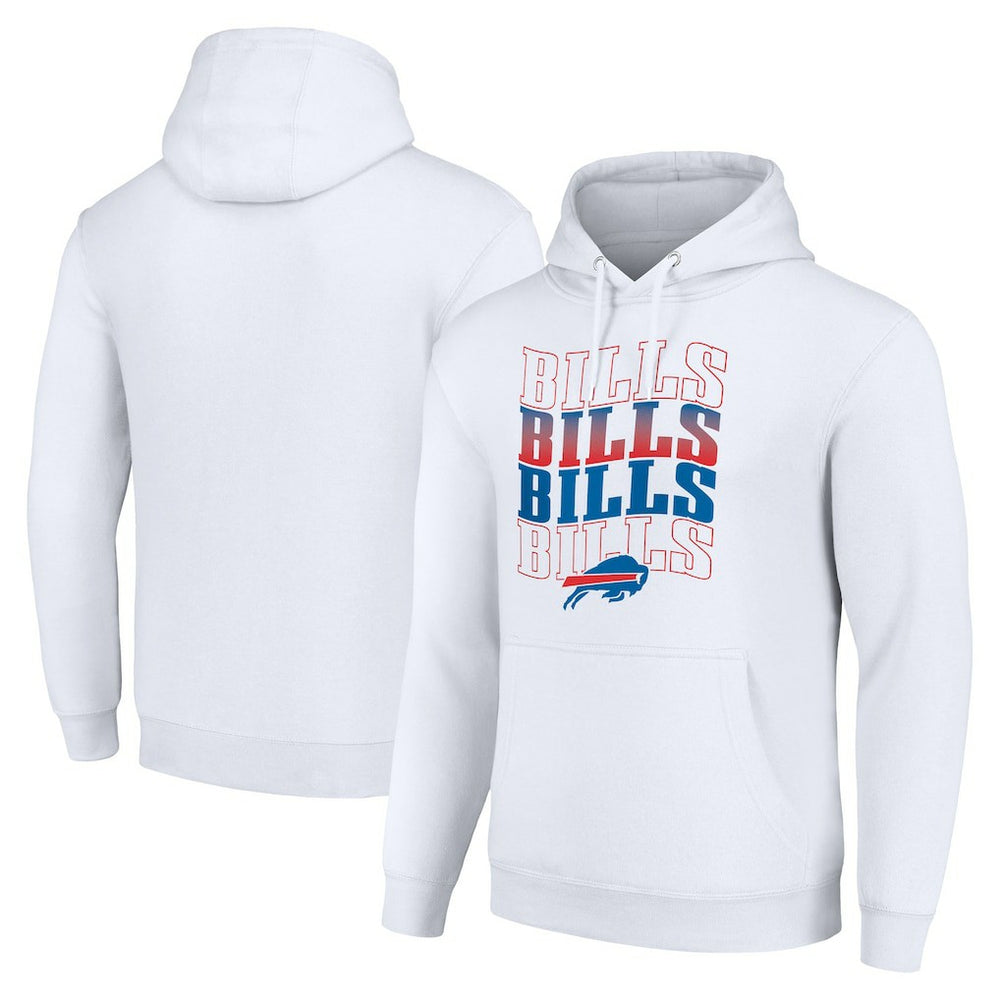 Buffalo Bills  Starter Four Team Name Logo Fleece Pullover Hoodie