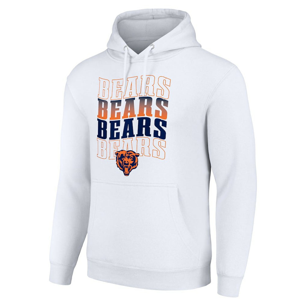 Chicago Bears  Starter Four Team Name Logo Fleece Pullover Hoodie