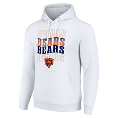 Chicago Bears  Starter Four Team Name Logo Fleece Pullover Hoodie