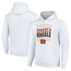 Cincinnati Bengals  Starter Four Team Name Logo Fleece Pullover Hoodie