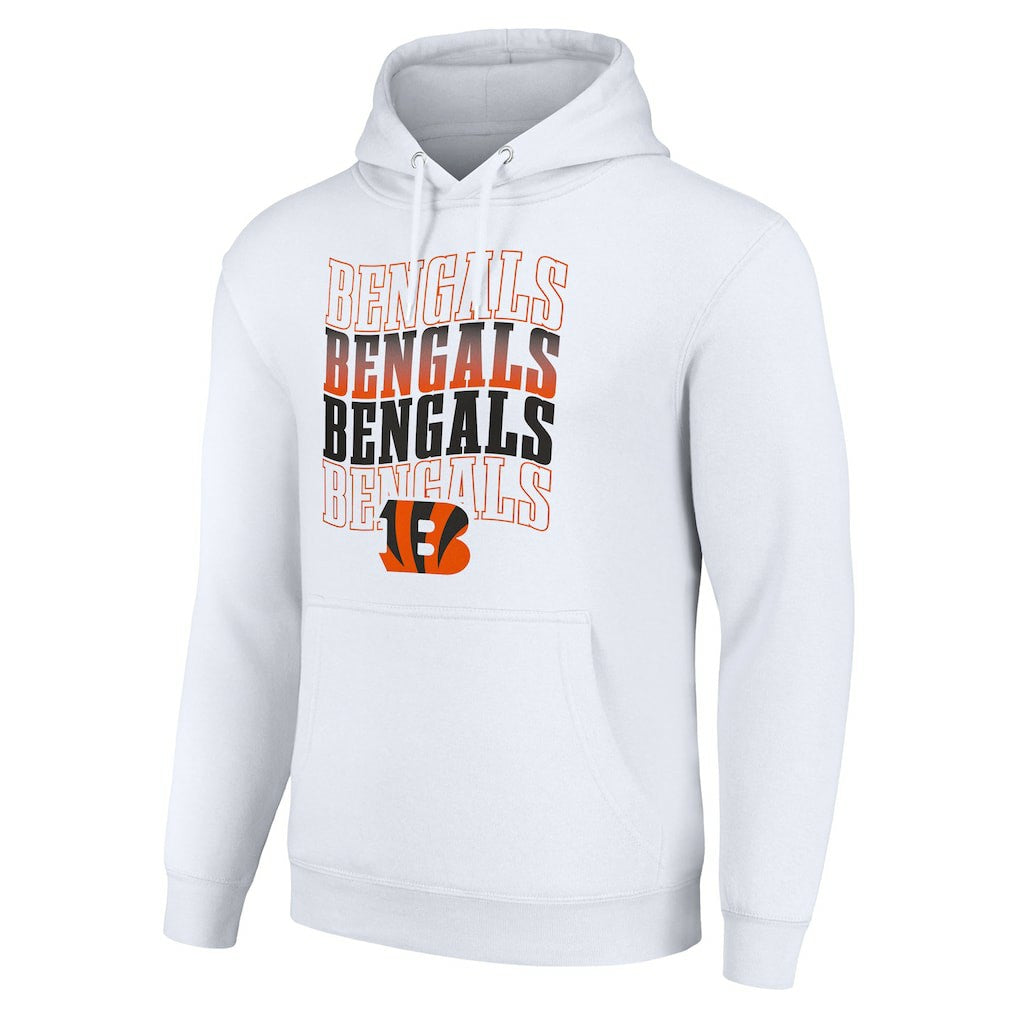 Cincinnati Bengals  Starter Four Team Name Logo Fleece Pullover Hoodie