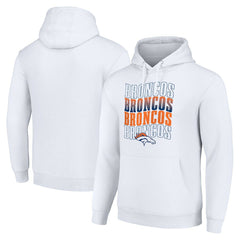 Denver Broncos  Starter Four Team Name Logo Fleece Pullover Hoodie