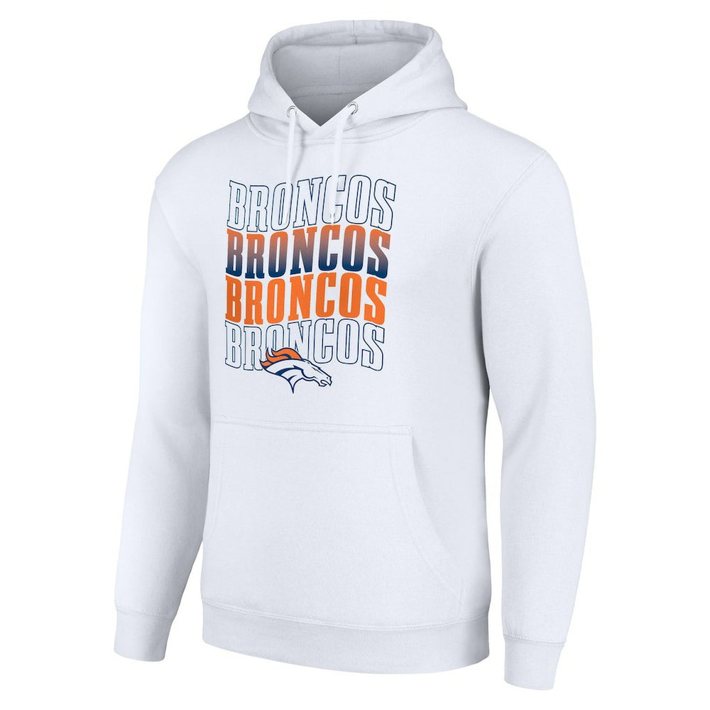 Denver Broncos  Starter Four Team Name Logo Fleece Pullover Hoodie