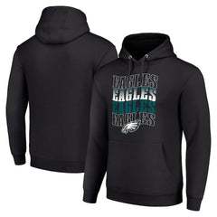 Philadelphia Eagles  Starter Four Team Name Logo Fleece Pullover Hoodie