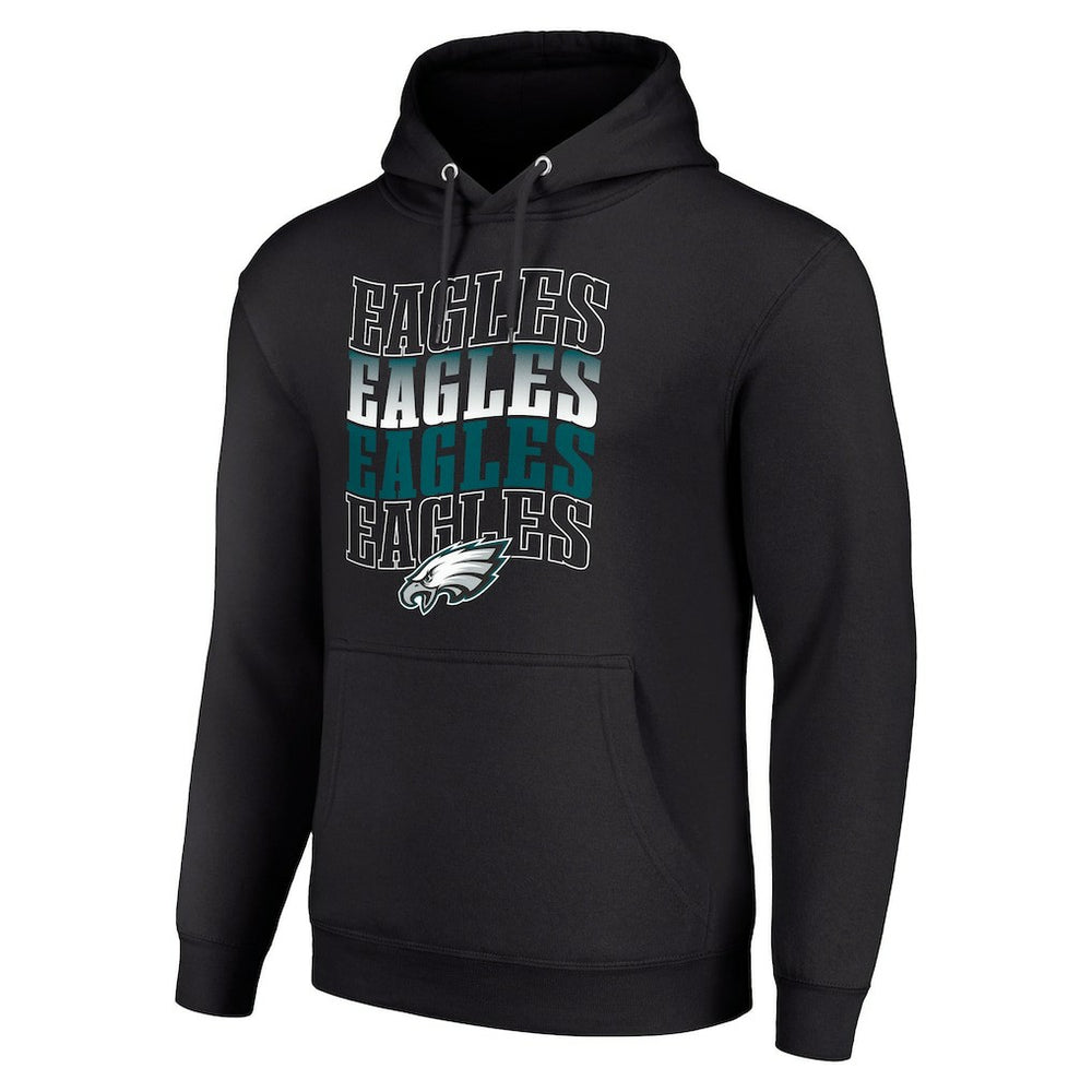 Philadelphia Eagles  Starter Four Team Name Logo Fleece Pullover Hoodie