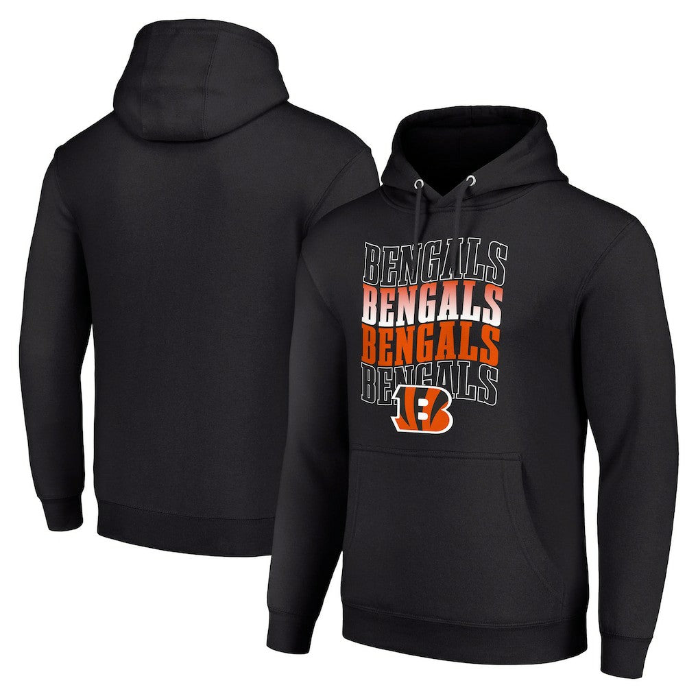 Cincinnati Bengals  Starter Four Team Name Logo Fleece Pullover Hoodie