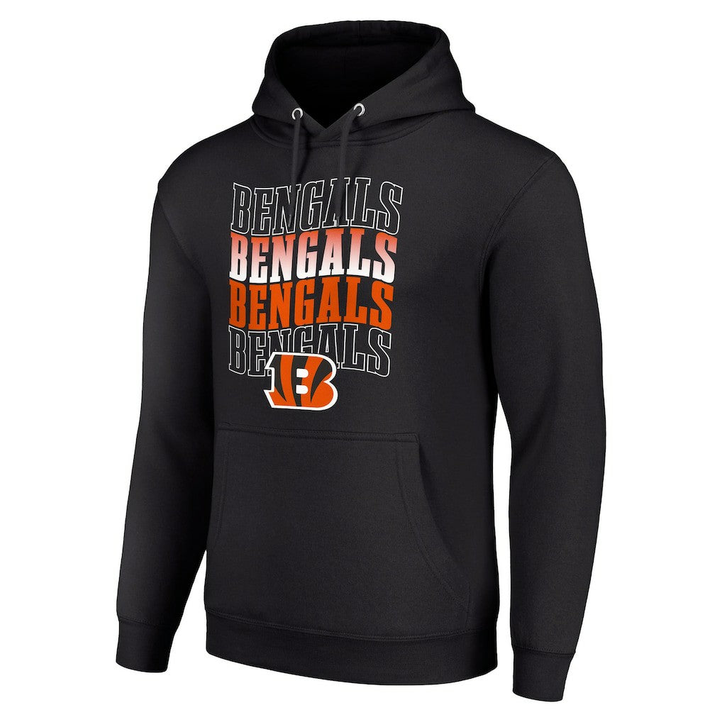 Cincinnati Bengals  Starter Four Team Name Logo Fleece Pullover Hoodie