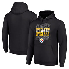 Pittsburgh Steelers  Starter Four Team Name Logo Fleece Pullover Hoodie