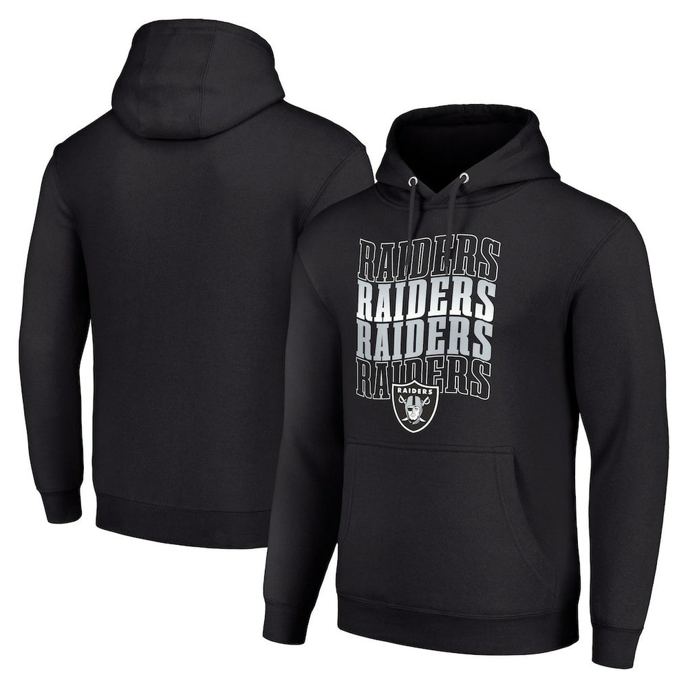 Las Vegas Raiders  Starter Four Team Name Logo Fleece Pullover Hoodie
