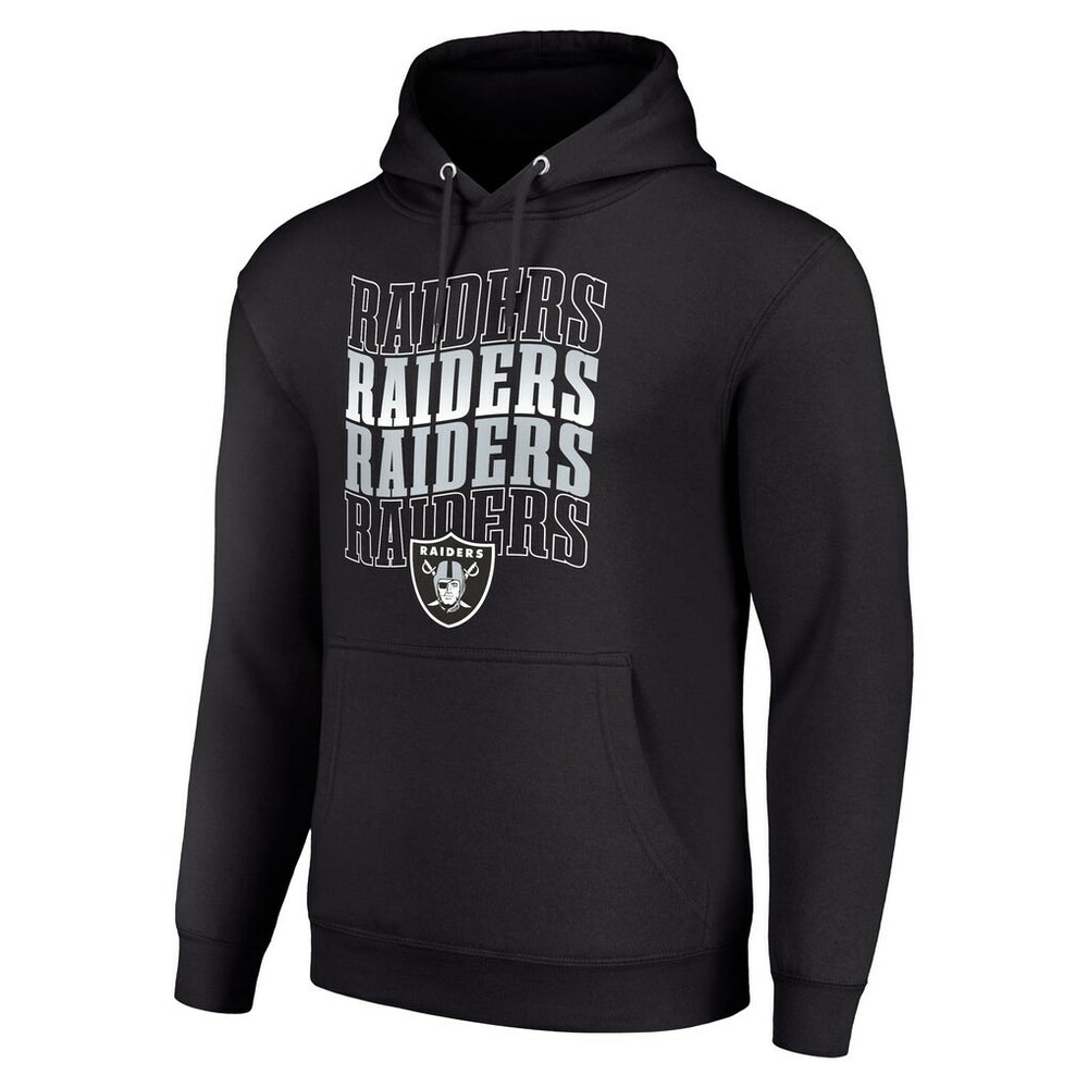 Las Vegas Raiders  Starter Four Team Name Logo Fleece Pullover Hoodie