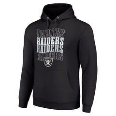 Las Vegas Raiders  Starter Four Team Name Logo Fleece Pullover Hoodie
