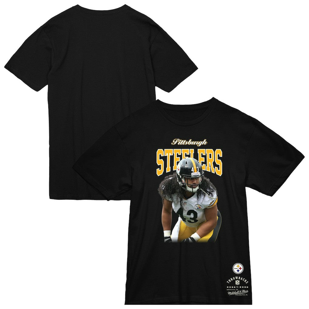 Pittsburgh Steelers Mitchell & Ness Troy Polamalu  Sideline Retired Player T-Shirt