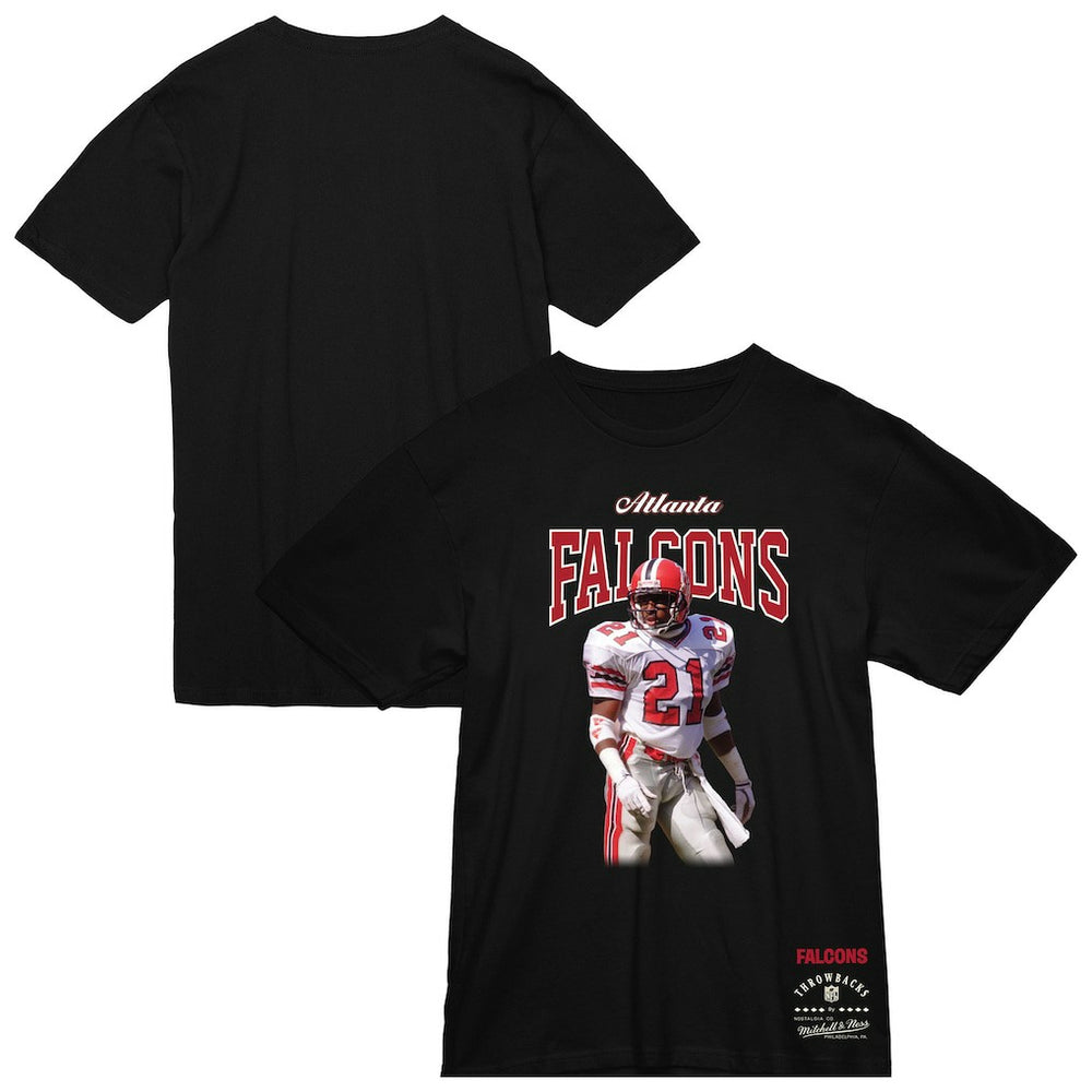 Atlanta Falcons Mitchell & Ness Deion Sanders  Sideline Retired Player T-Shirt