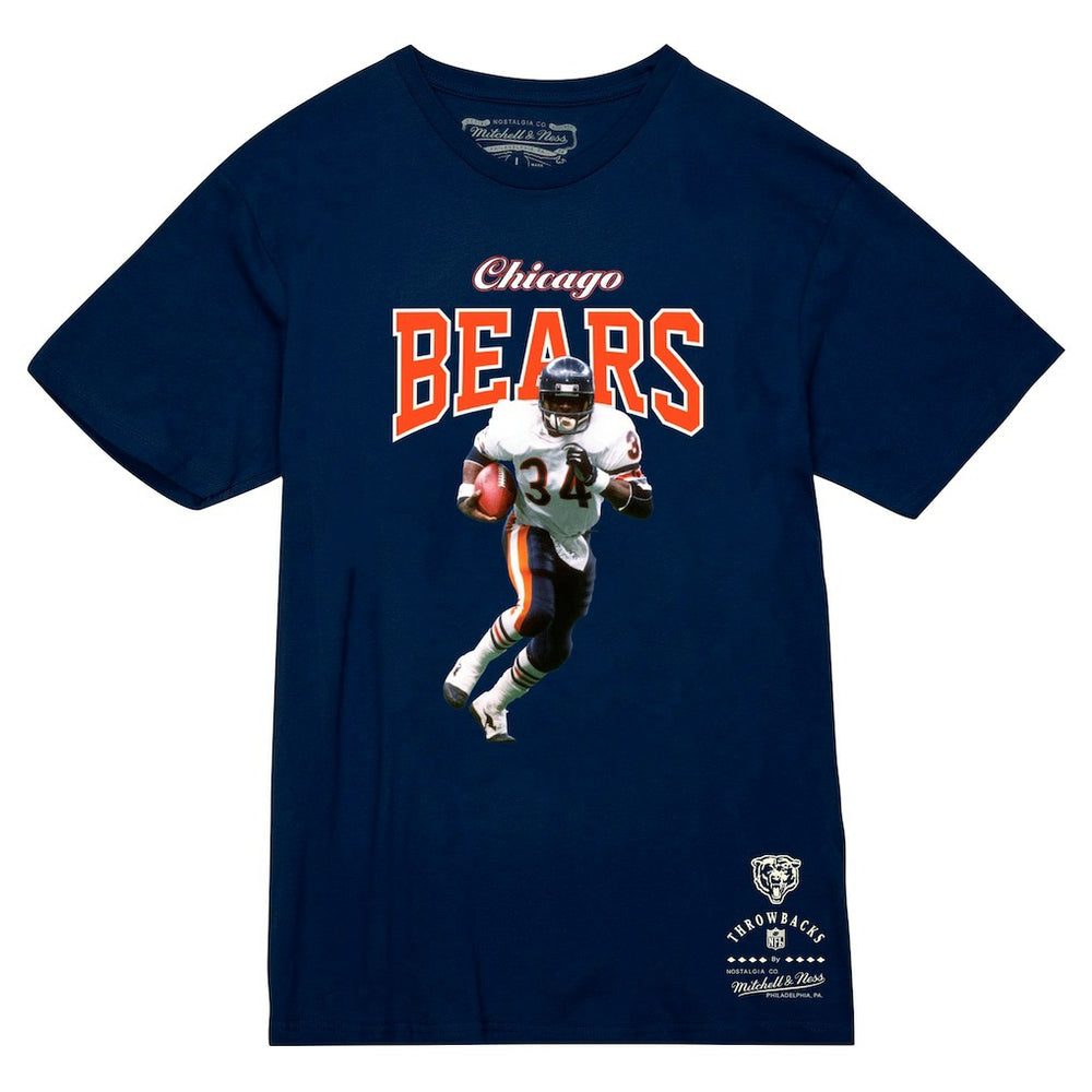 Chicago Bears Mitchell & Ness Walter Payton  Sideline Retired Player T-Shirt