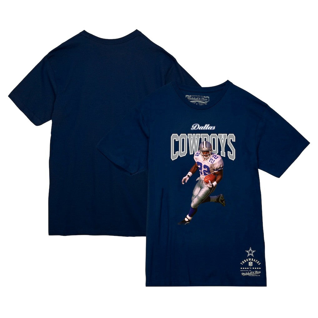 Dallas Cowboys Mitchell & Ness Emmitt Smith  Sideline Retired Player T-Shirt