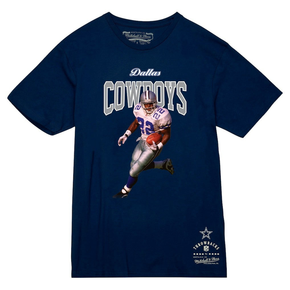 Dallas Cowboys Mitchell & Ness Emmitt Smith  Sideline Retired Player T-Shirt
