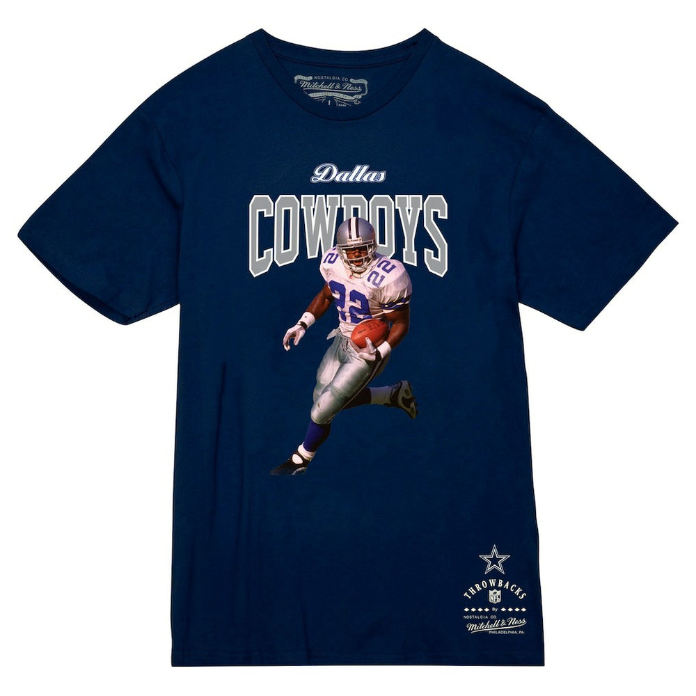 Dallas Cowboys Mitchell & Ness Emmitt Smith  Sideline Retired Player T-Shirt