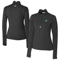 Detroit Lions  Cutter & Buck Women's Traverse Stretch Quarter-Zip Pullover Top