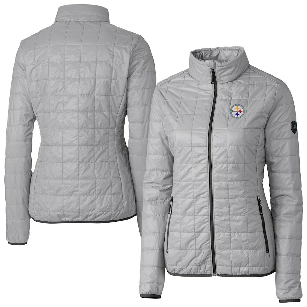 Pittsburgh Steelers  Cutter & Buck Women's Rainier PrimaLoft Eco Insulated Full-Zip Puffer Jacket