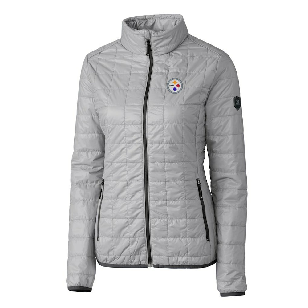 Pittsburgh Steelers  Cutter & Buck Women's Rainier PrimaLoft Eco Insulated Full-Zip Puffer Jacket