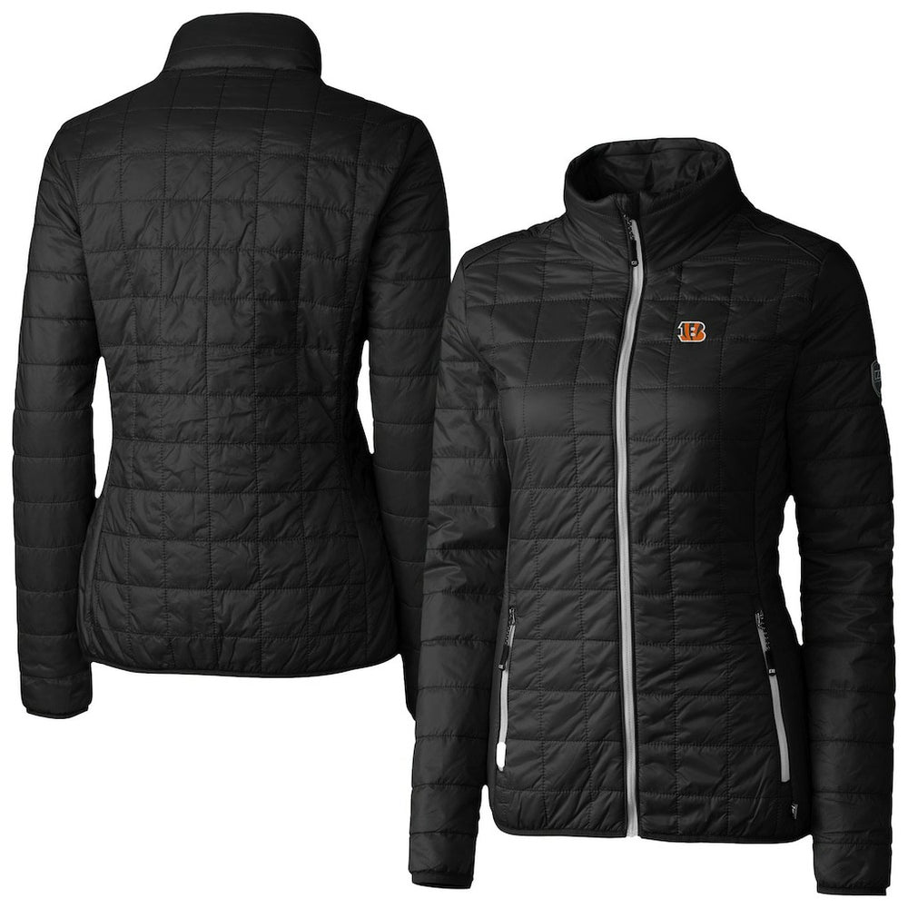 Cincinnati Bengals  Cutter & Buck Women's Rainier PrimaLoft Eco Insulated Full-Zip Puffer Jacket