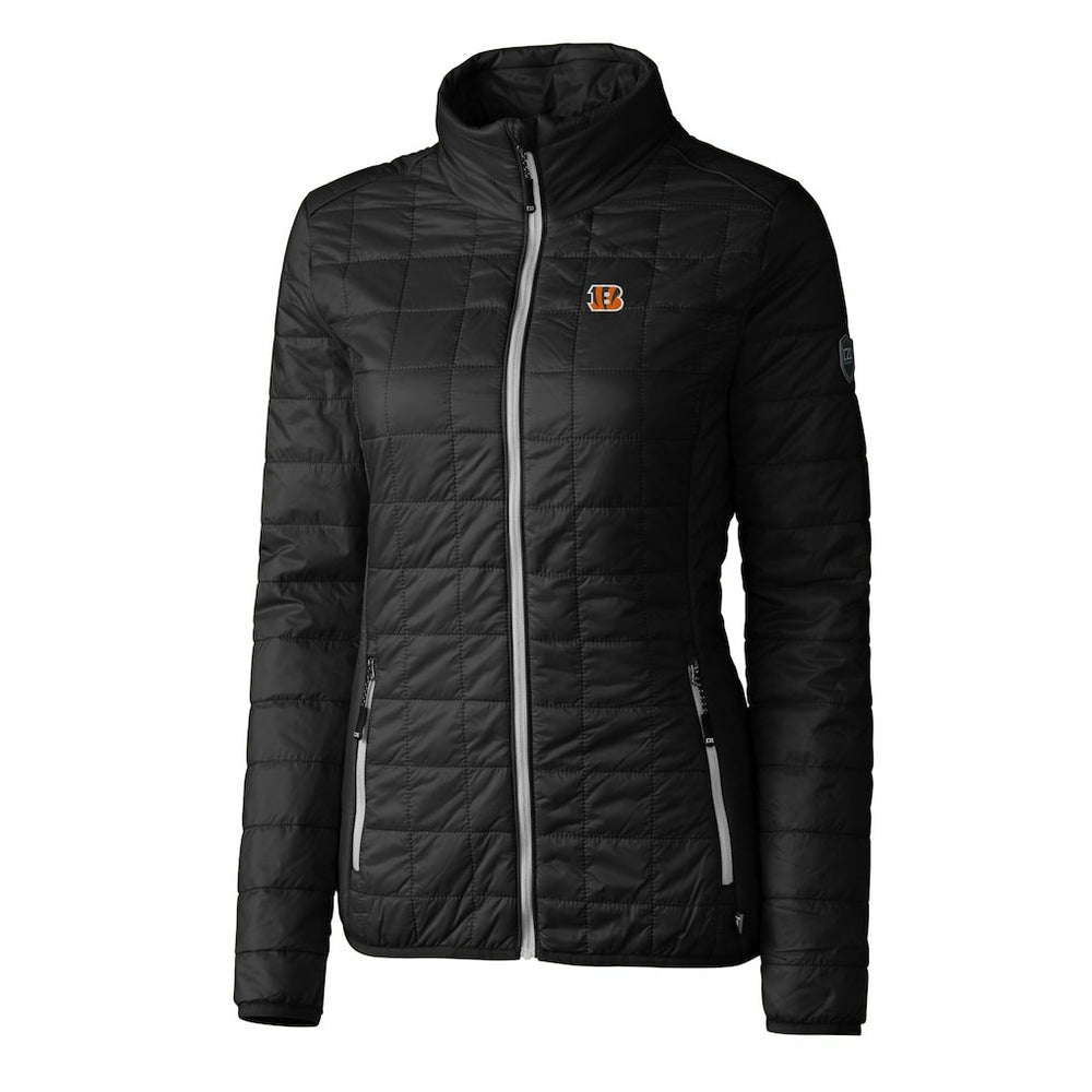 Cincinnati Bengals  Cutter & Buck Women's Rainier PrimaLoft Eco Insulated Full-Zip Puffer Jacket
