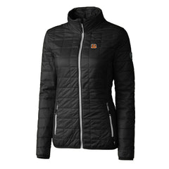 Cincinnati Bengals  Cutter & Buck Women's Rainier PrimaLoft Eco Insulated Full-Zip Puffer Jacket