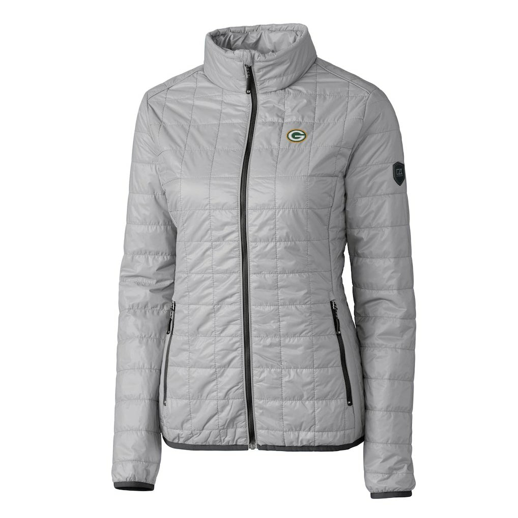 Green Bay Packers  Cutter & Buck Women's Rainier PrimaLoft Eco Insulated Full-Zip Puffer Jacket