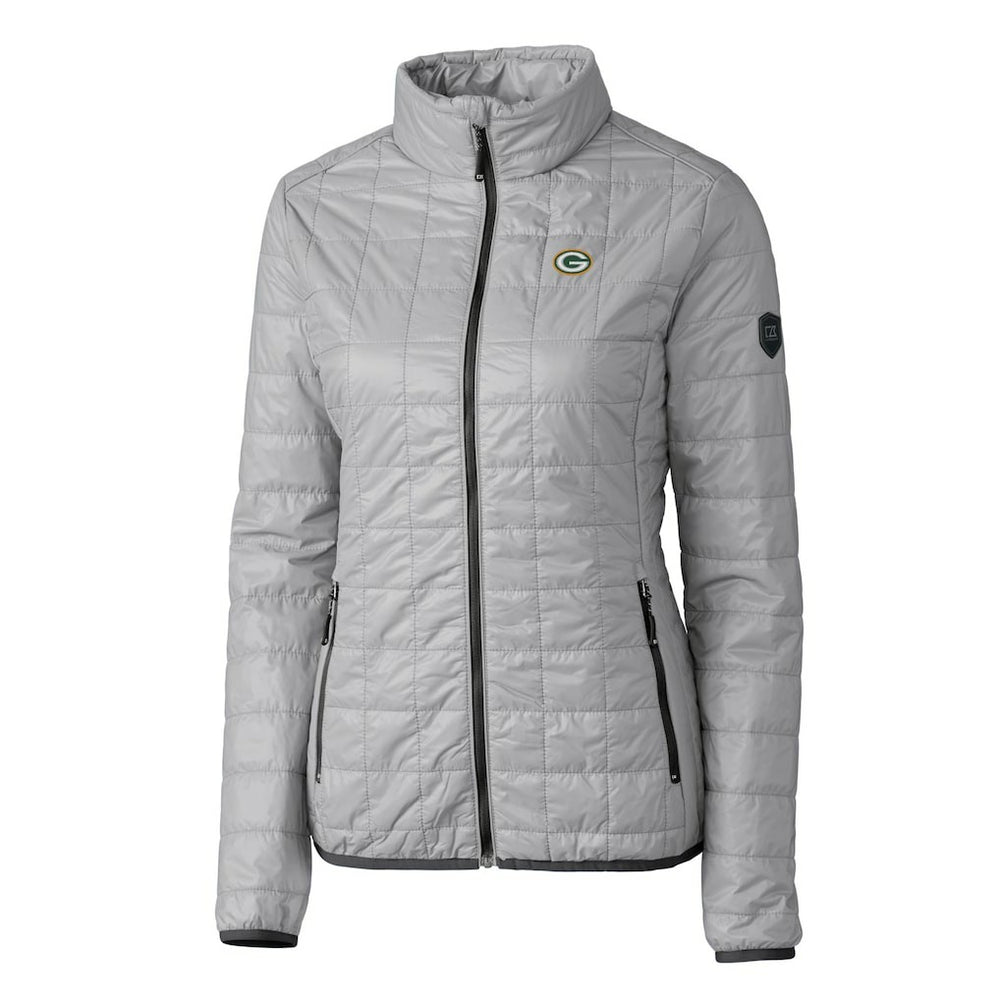 Green Bay Packers  Cutter & Buck Women's Rainier PrimaLoft Eco Insulated Full-Zip Puffer Jacket